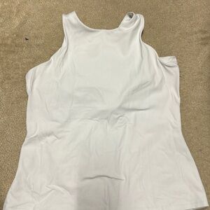White Women's Tank Top Athleta Large Built in bra